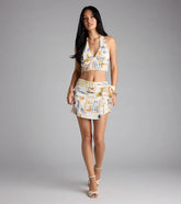 Miss Jetsetter High-Rise Print Mini Skort