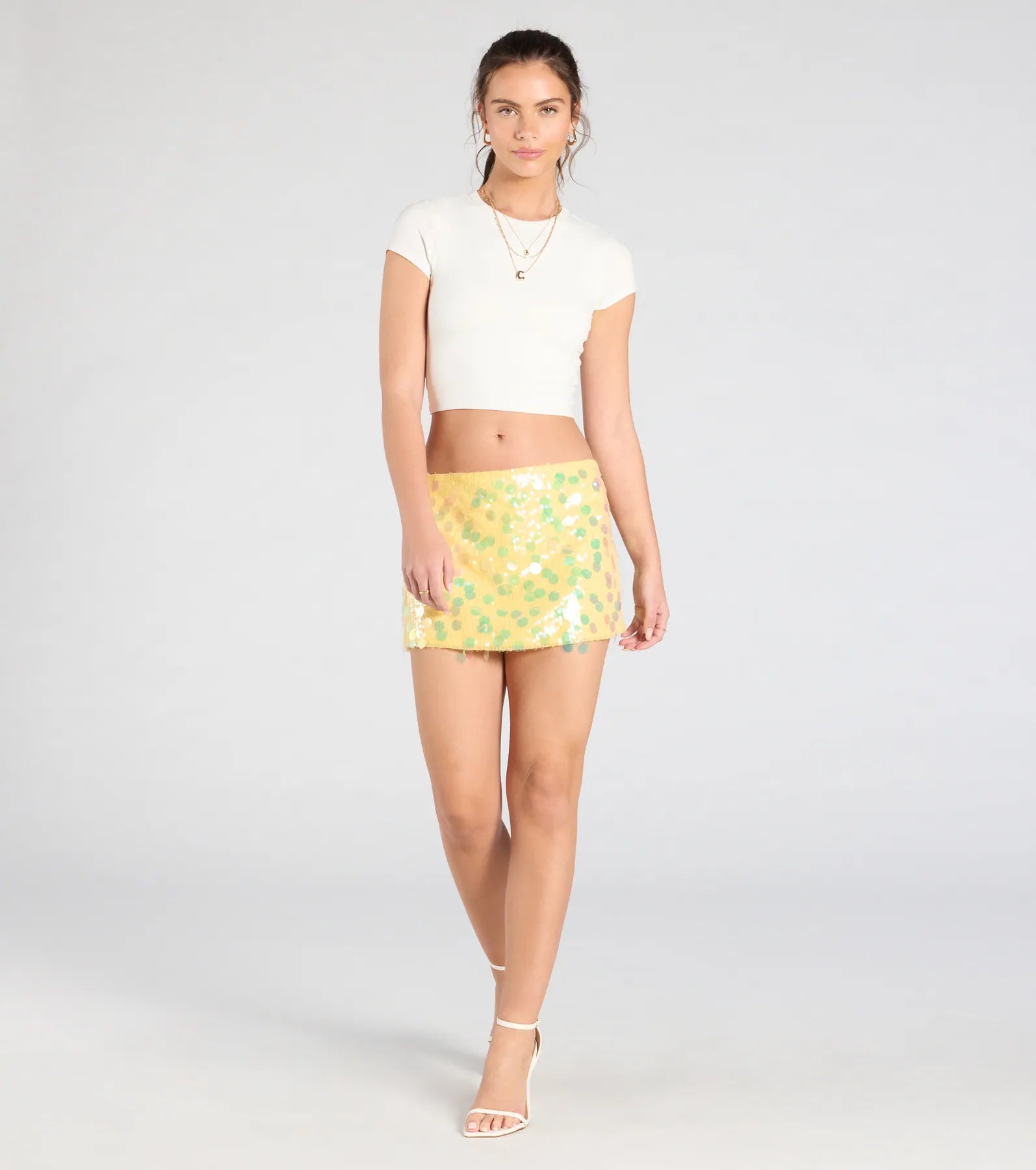 Night Moves Sequin Mini Skirt