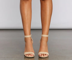It Girl Faux Suede Block Heels